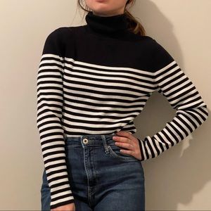 Liz Claiborne stripped turtleneck sweater